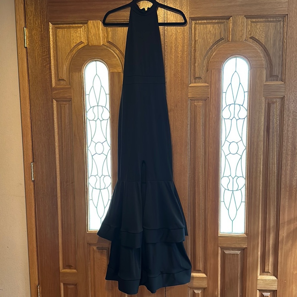 Long, black, formal dress